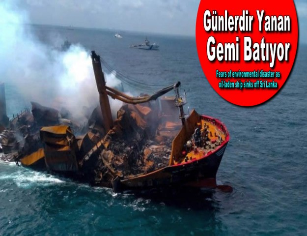 Günlerdir Yanan Gemi Batıyor