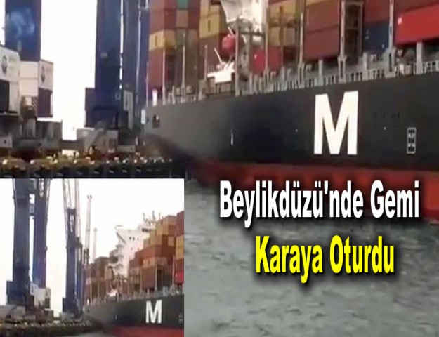 Beylikdüzü'nde Gemi Karaya Oturdu