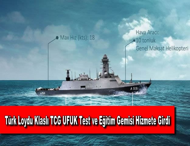 Türk Loydu Klaslı TCG UFUK Test ve Eğitim Gemisi Hizmete Girdi