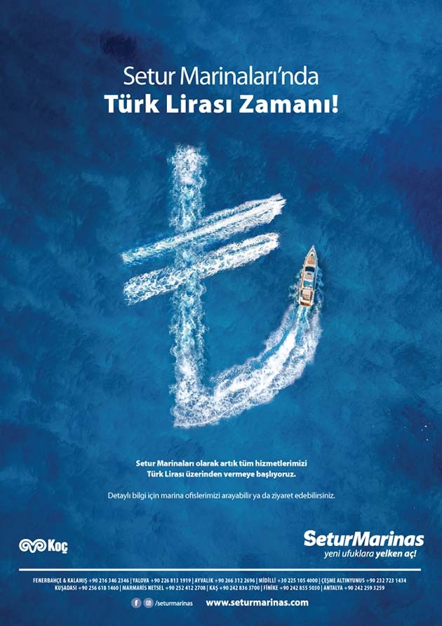 Setur Marinaları Fiyat Tarifelerinde TLye Geçti