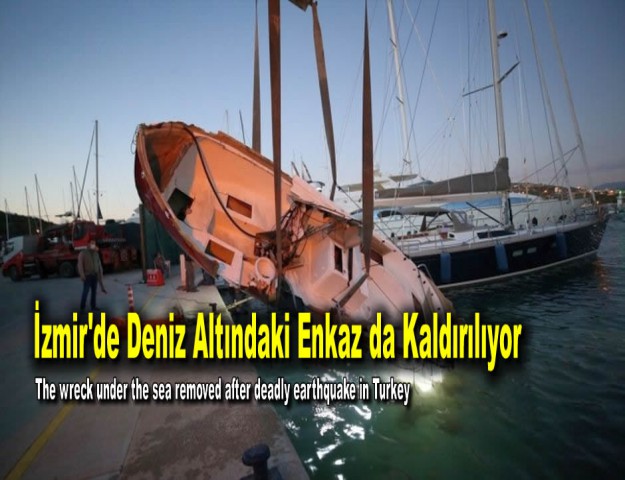 İzmir'de Deniz Altındaki Enkaz da Kaldırılıyor
