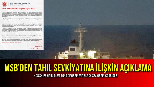 MSB'den Tahıl Sevkiyatına İlişkin Açıklama