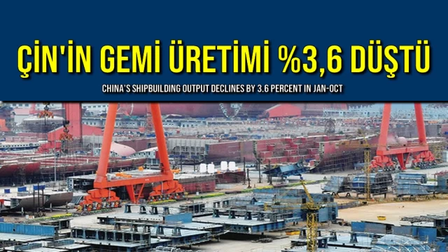 Çin’in Gemi Üretimi %3,6 Düştü