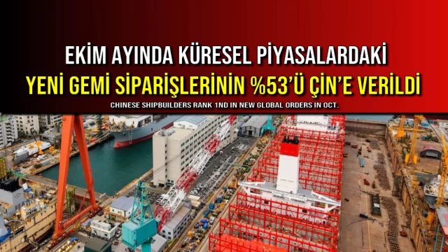 Ekim Ayında Küresel Piyasalardaki Yeni Gemi Siparişlerinin %53’ü Çin’e Verildi