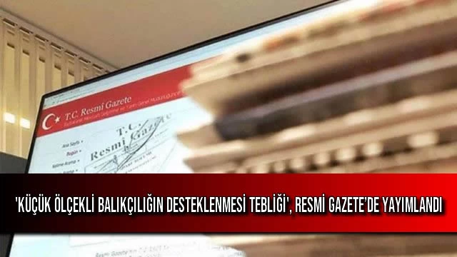 'Küçük Ölçekli Balıkçılığın Desteklenmesi Tebliği', Resmi ​Gazete’de Yayımlandı