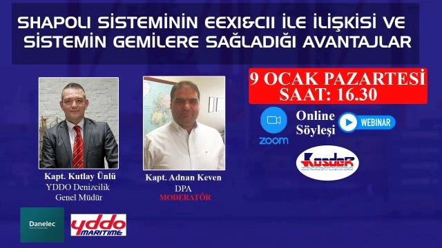 Shapoli Sisteminin EEXI&CII ile İlişkisi ve Sistemin Gemilere Sağladığı Avantajlar Kosder Akademi'de Konuşulacak