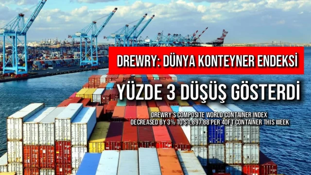 Drewry: Dünya Konteyner Endeksi Yüzde 3 Düşüş Gösterdi