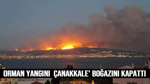 Yangın, Çanakkale Boğazı'nda Deniz Trafiğini Durdurdu