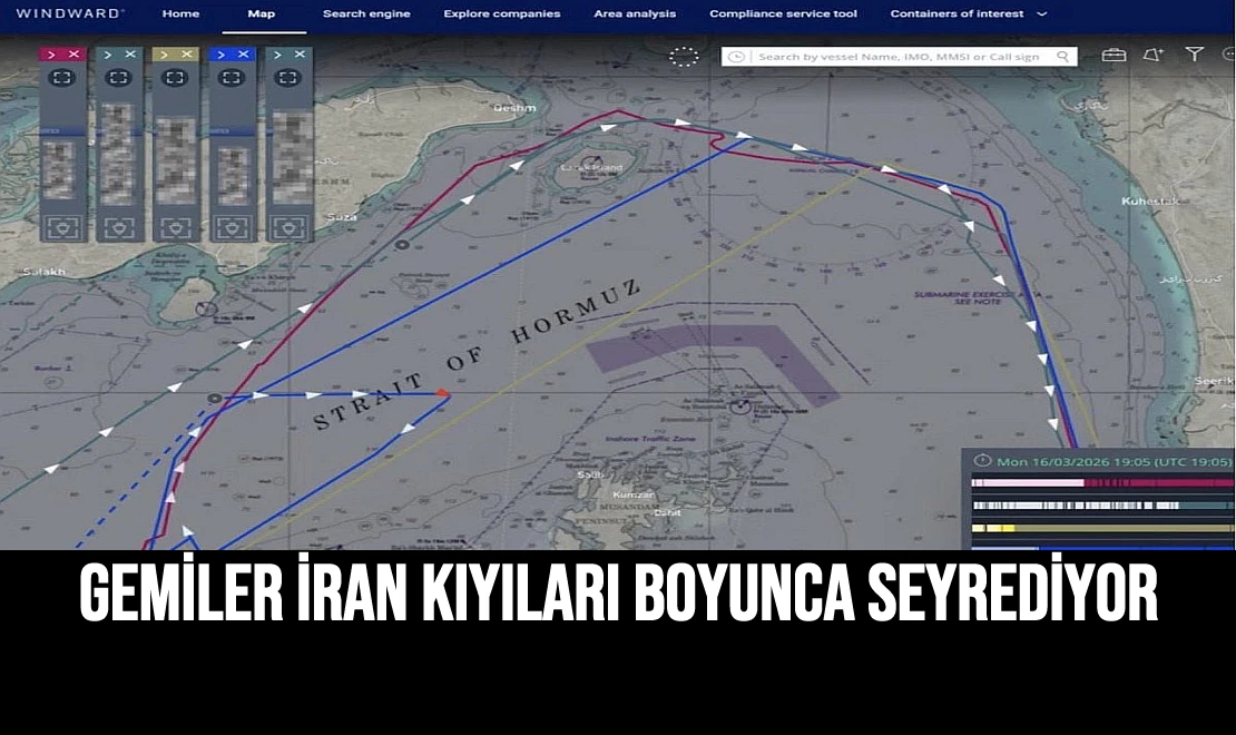 Gemiler İran Kıyıları Boyunca Seyrediyor