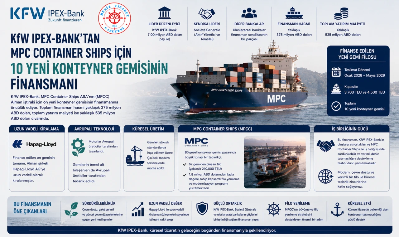 10 Yeni Konteyner Gemisinin Finansmanı