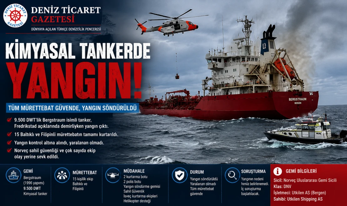 NORVEÇ'TE TANKER YANGINI