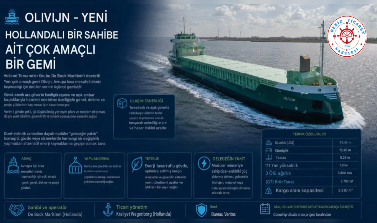 "OLİVİJN"i DE BOCK MARİTİEM'E TESLİM ETTİ