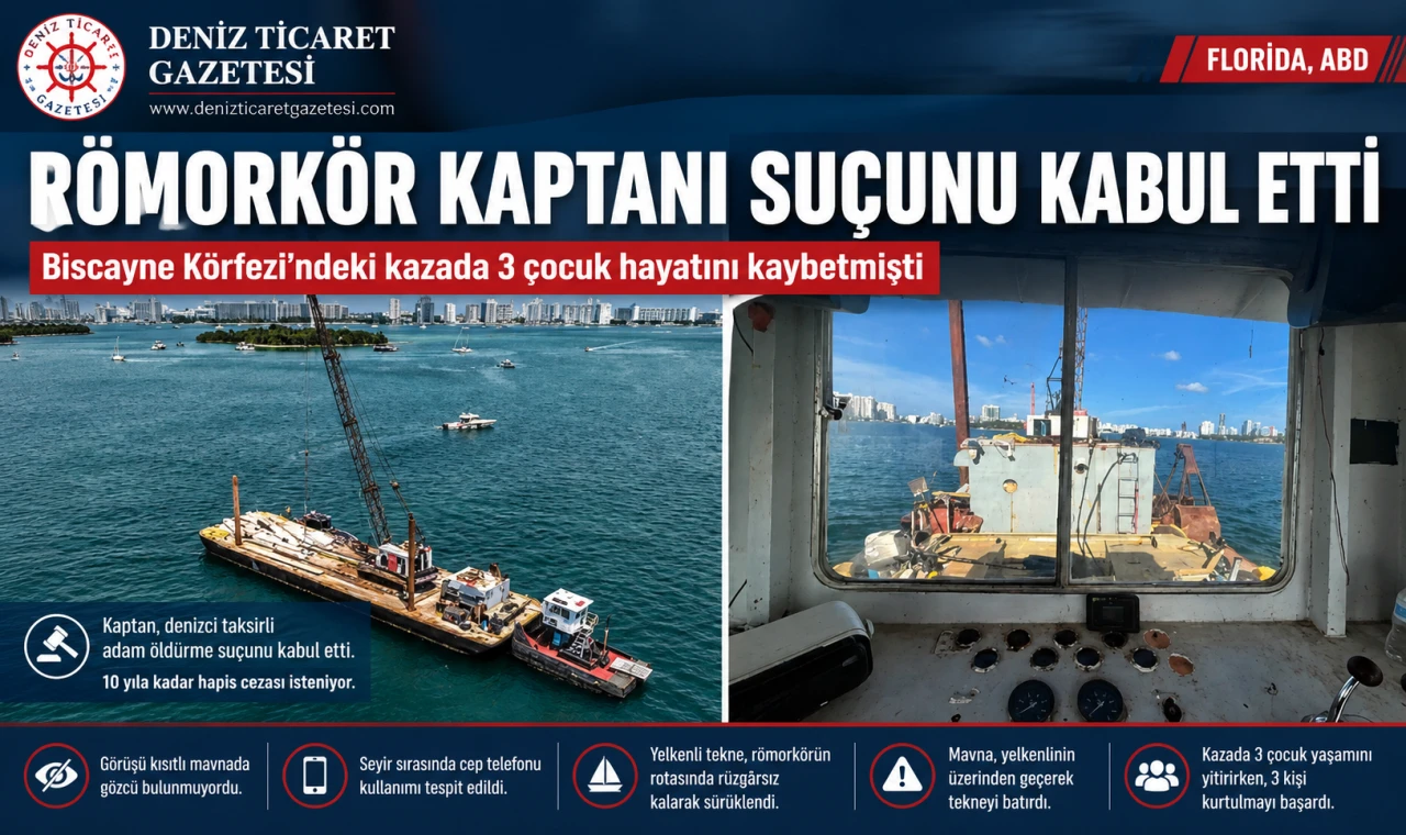 RÖMORKÖR KAPTANI SUÇUNU KABUL ETTİ