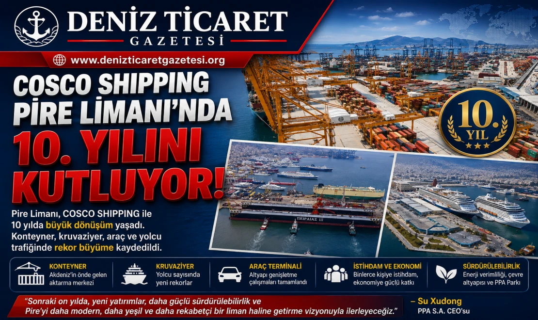 COSCO SHIPPING’den Pire’de 10 Yıllık Dönüşüm