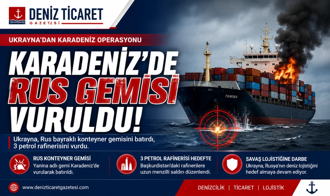 Karadeniz'de Rus Gemisi Vuruldu
