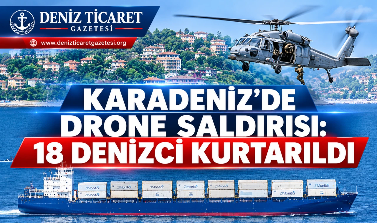 Karadeniz’de drone saldırısı: 18 denizci kurtarıldı
