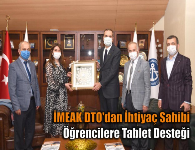 İMEAK DTO'dan İhtiyaç Sahibi Öğrencilere Tablet Desteği