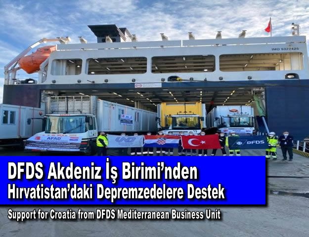 DFDS Akdeniz İş Birimi’nden Hırvatistan’daki Depremzedelere Destek