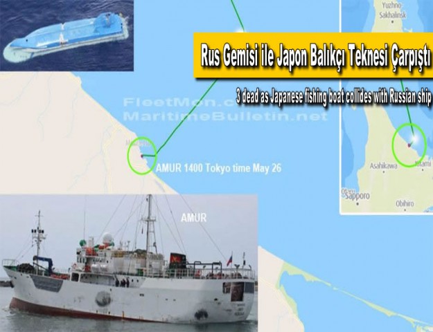 Rus Gemisi ile Japon Balıkçı Teknesi Çarpıştı