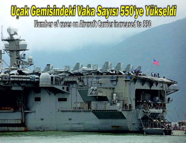 Uçak Gemisindeki Vaka Sayısı 550’ye Yükseldi