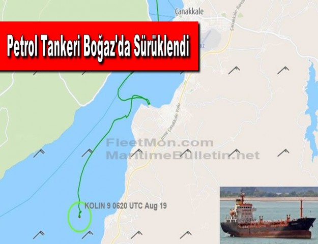 Petrol Tankeri Boğaz'da Sürüklendi
