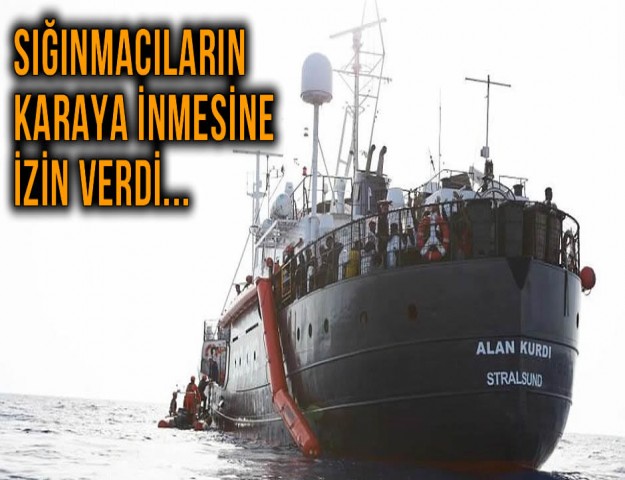 Sığınmacıların Karaya İnmesine İzin Verdi