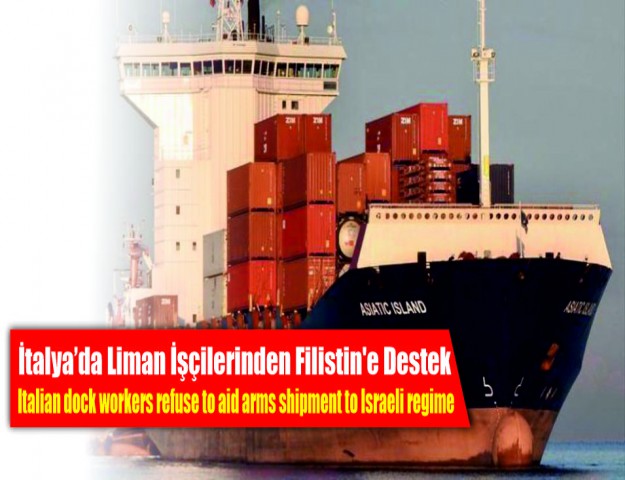 İtalya’da Liman İşçilerinden Filistin'e Destek