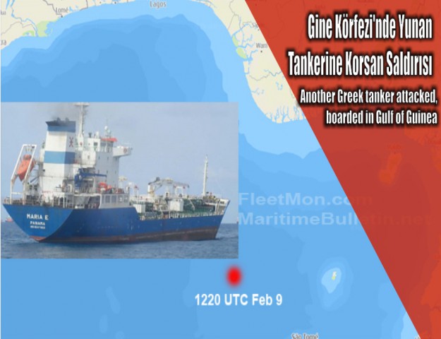 Gine Körfezi'nde Yunan Tankerine Korsan Saldırısı