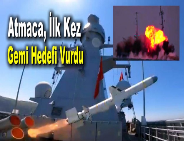 Atmaca, İlk Kez Gemi Hedefi Vurdu