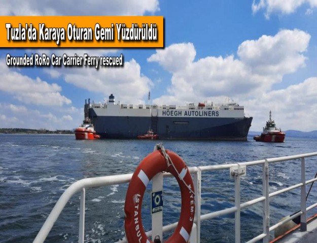 Tuzla'da Karaya Oturan Gemi Yüzdürüldü