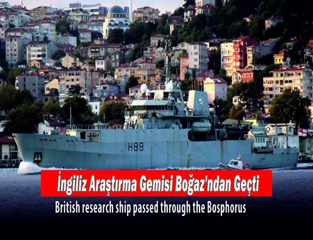 İngiliz Araştırma Gemisi Boğaz'dan Geçti