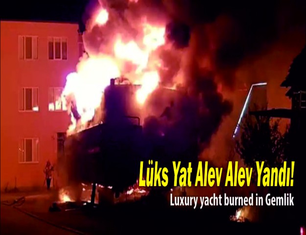 Lüks Yat Alev Alev Yandı!