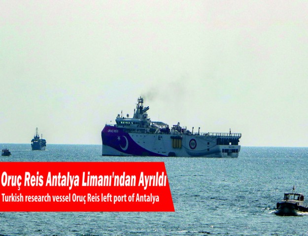 Oruç Reis Antalya Limanı'ndan Ayrıldı