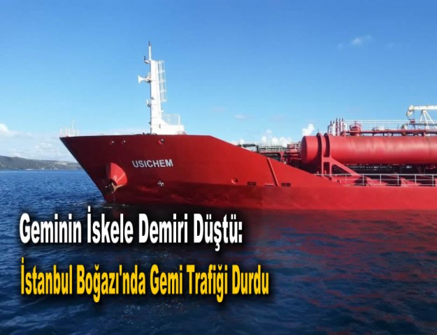 Geminin İskele Demiri Düştü: İstanbul Boğazı'nda Gemi Trafiği Durdu