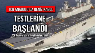 TCG Anadolu'da Deniz Kabul Testlerine Başlandı