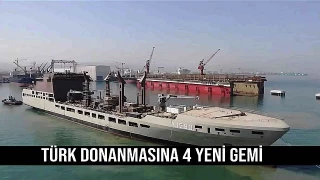Türk donanmasına 4 yeni gemi daha katıldı (VİDEO)