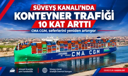 Süveyş Kanalı’nda Konteyner Trafiği 10 Kat Arttı