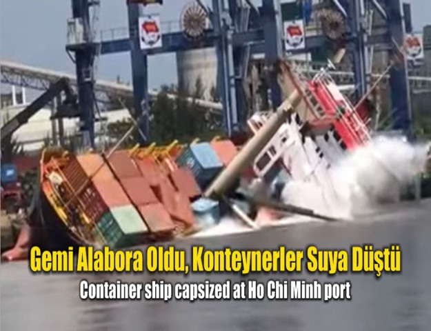 Gemi Alabora Oldu, Konteynerler Suya Düştü
