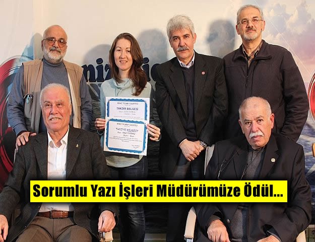 Sorumlu Yazı İşleri Müdürümüze Ödül...