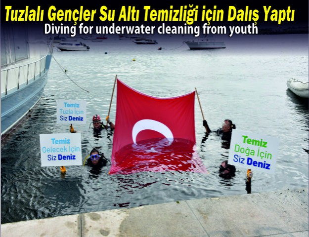 Tuzlalı Gençler Su Altı Temizliği için Dalış Yaptı