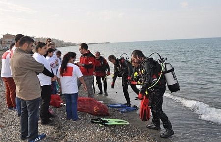 Akut İzmir'den Deniz Temizliği