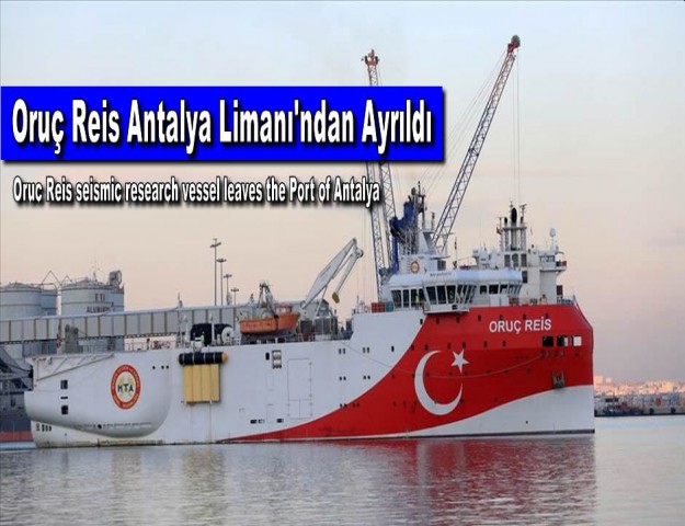Oruç Reis Antalya Limanı'ndan Ayrıldı