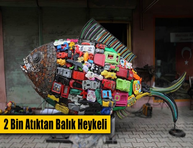 2 Bin Atıktan Balık Heykeli