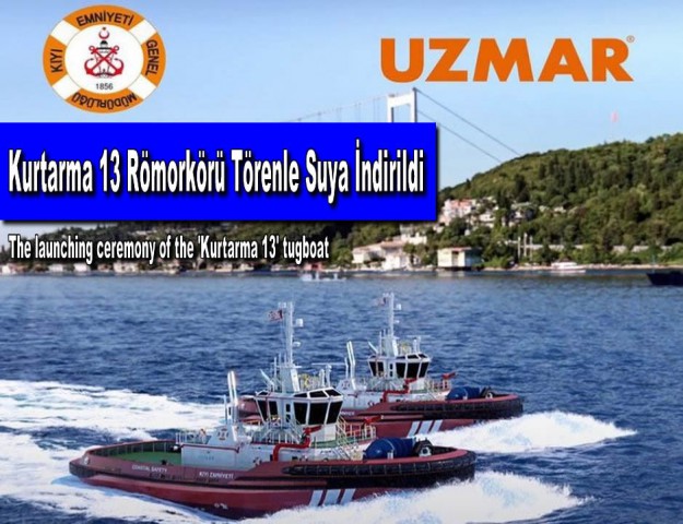 Kurtarma 13 Römorkörü Törenle Suya İndirildi