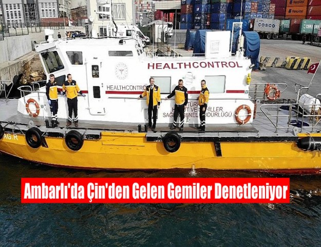 Ambarlı'da Çin'den Gelen Gemiler Denetleniyor