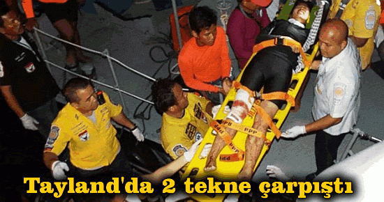 Tayland'da iki tekne çarpıştı