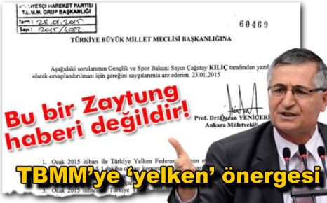  TBMM?ye ?yelken? önergesi