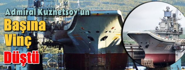 Admiral Kuznetsov'un Başına Vinç Düştü